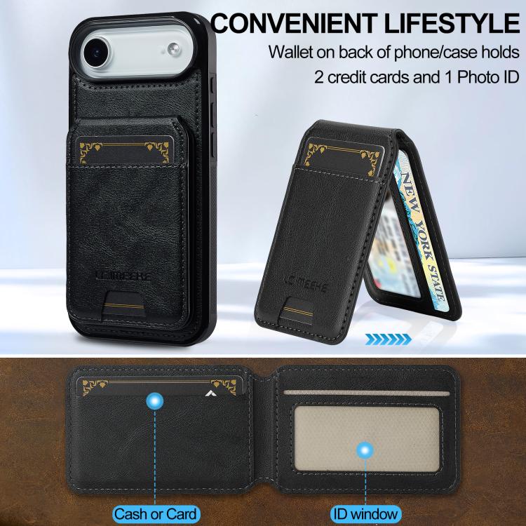 For iPhone Air LC.IMEEKE L3 Series Detachable RFID Card Bag Magsafe Phone Case