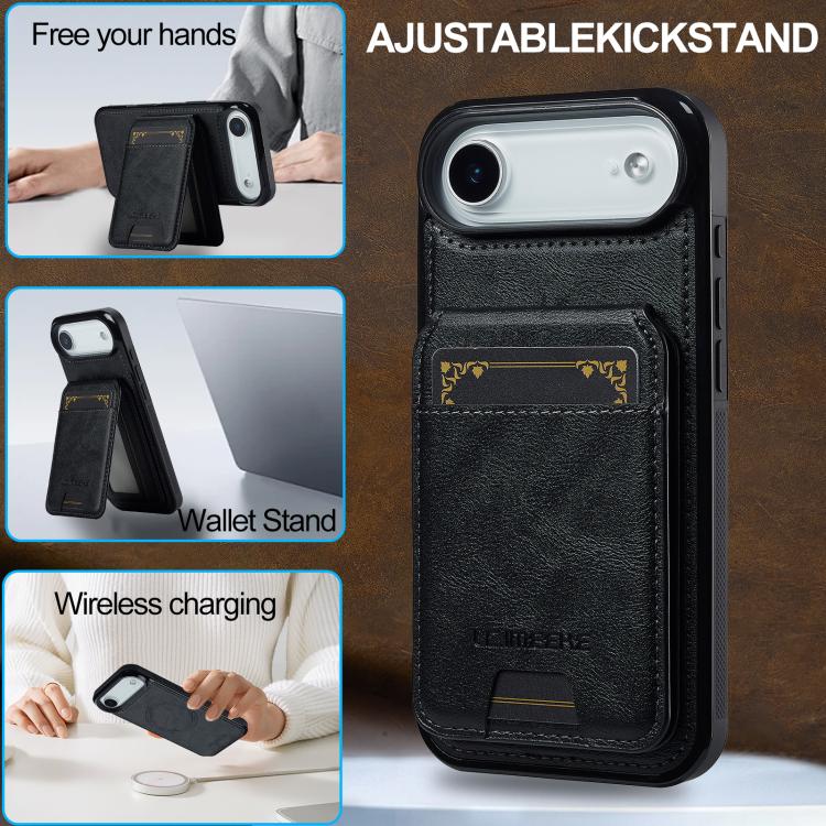 For iPhone Air LC.IMEEKE L3 Series Detachable RFID Card Bag Magsafe Phone Case