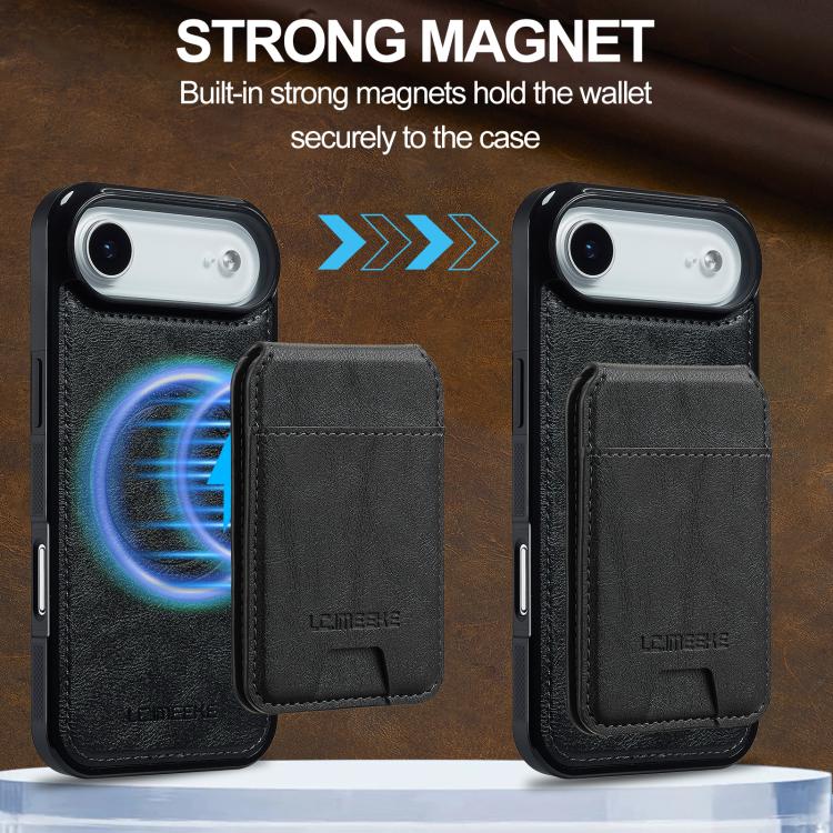 For iPhone Air LC.IMEEKE L3 Series Detachable RFID Card Bag Magsafe Phone Case