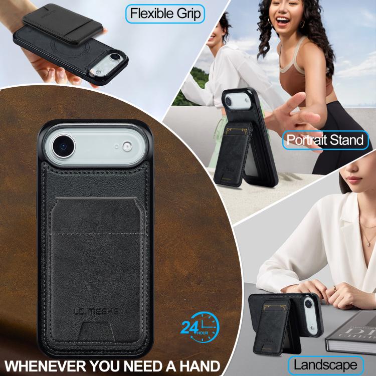 For iPhone Air LC.IMEEKE L3 Series Detachable RFID Card Bag Magsafe Phone Case
