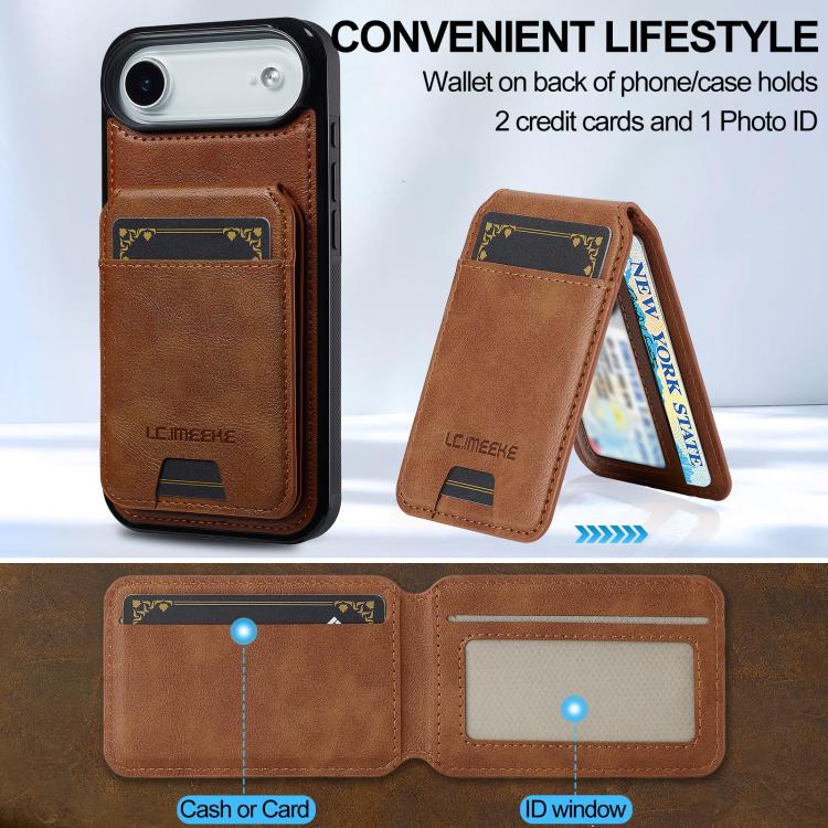 For iPhone Air LC.IMEEKE L3 Series Detachable RFID Card Bag Magsafe Phone Case