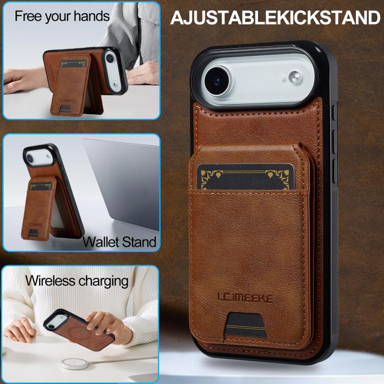 For iPhone Air LC.IMEEKE L3 Series Detachable RFID Card Bag Magsafe Phone Case