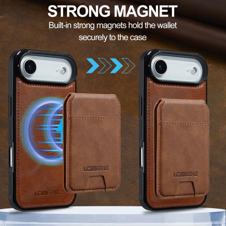 For iPhone Air LC.IMEEKE L3 Series Detachable RFID Card Bag Magsafe Phone Case