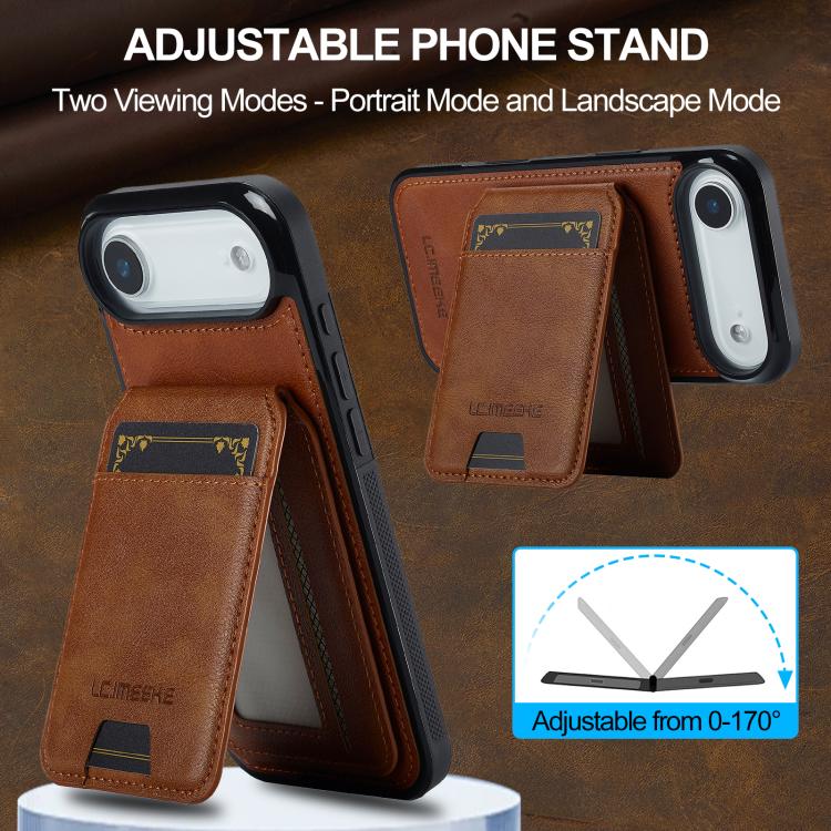 For iPhone Air LC.IMEEKE L3 Series Detachable RFID Card Bag Magsafe Phone Case
