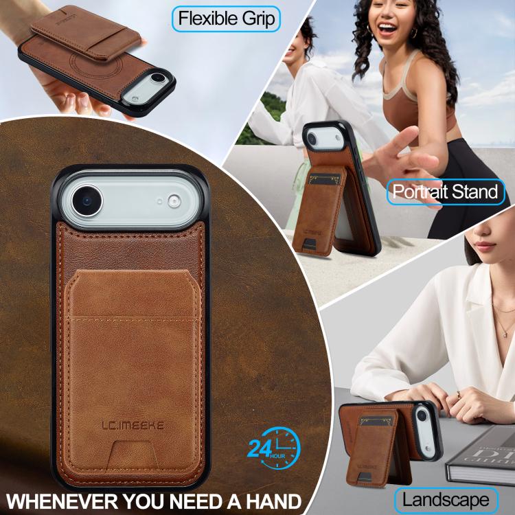 For iPhone Air LC.IMEEKE L3 Series Detachable RFID Card Bag Magsafe Phone Case