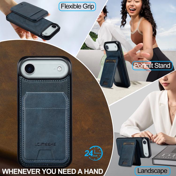 For iPhone Air LC.IMEEKE L3 Series Detachable RFID Card Bag Magsafe Phone Case