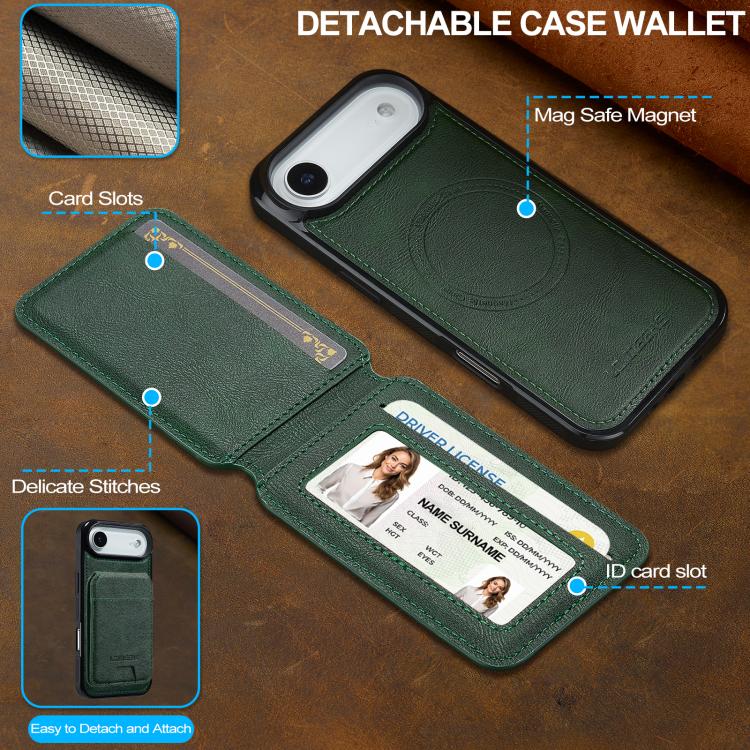 For iPhone Air LC.IMEEKE L3 Series Detachable RFID Card Bag Magsafe Phone Case