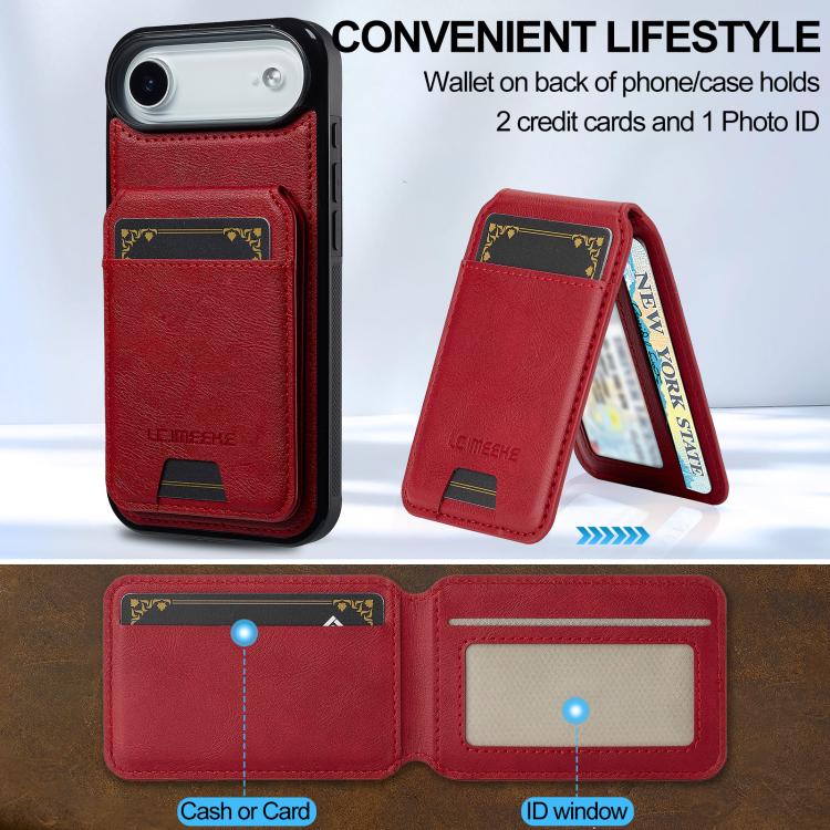 For iPhone Air LC.IMEEKE L3 Series Detachable RFID Card Bag Magsafe Phone Case