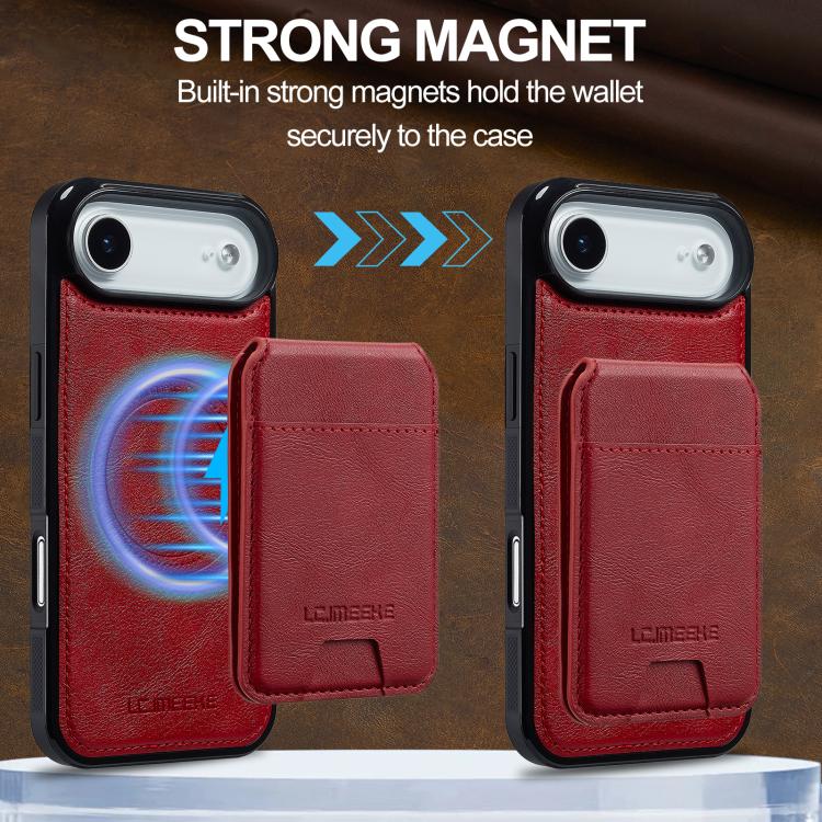 For iPhone Air LC.IMEEKE L3 Series Detachable RFID Card Bag Magsafe Phone Case