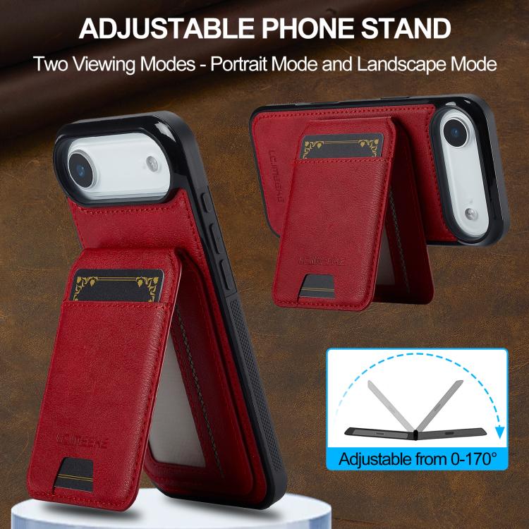 For iPhone Air LC.IMEEKE L3 Series Detachable RFID Card Bag Magsafe Phone Case