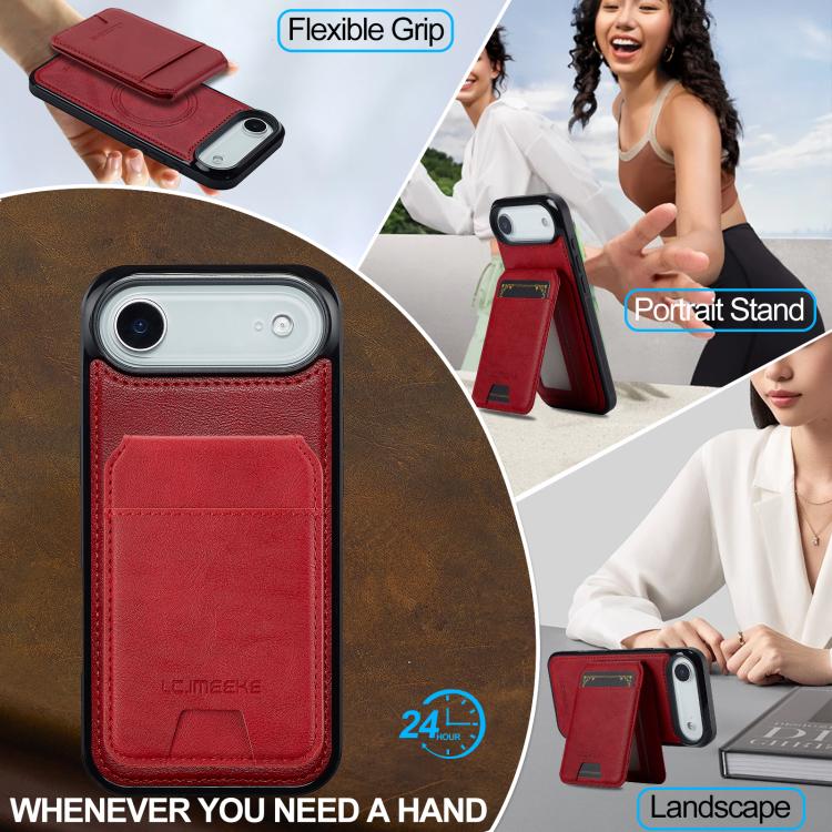 For iPhone Air LC.IMEEKE L3 Series Detachable RFID Card Bag Magsafe Phone Case