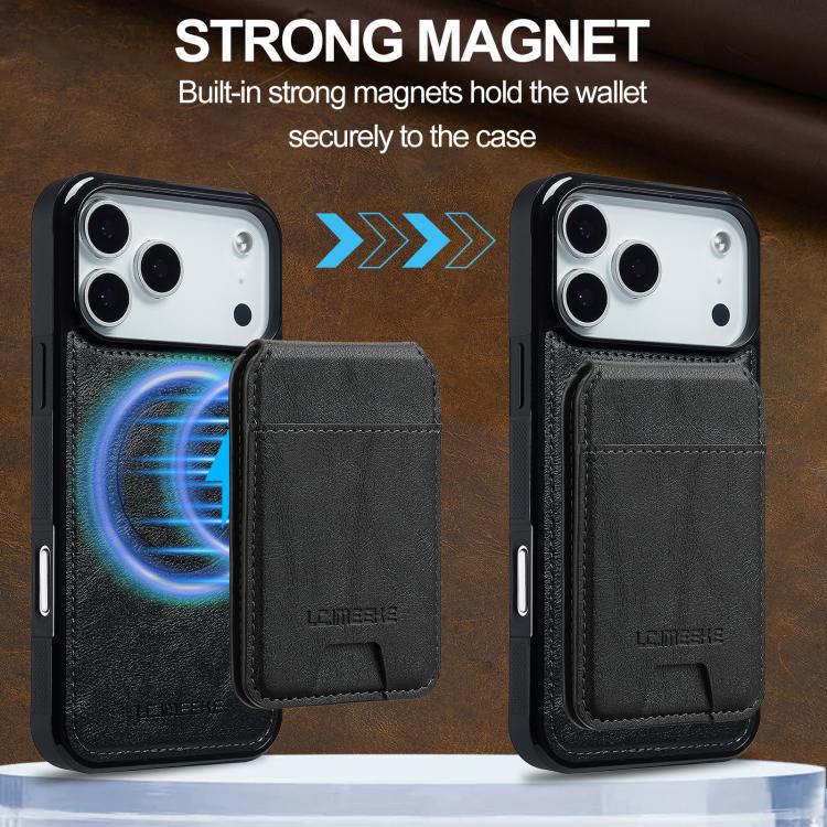 For iPhone 17 Pro LC.IMEEKE L3 Series Detachable RFID Card Bag Magsafe Phone Case