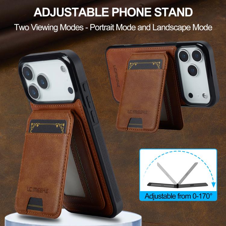 For iPhone 17 Pro LC.IMEEKE L3 Series Detachable RFID Card Bag Magsafe Phone Case