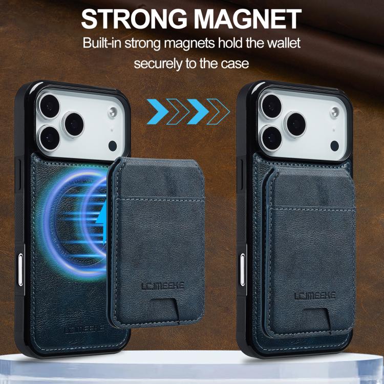 For iPhone 17 Pro LC.IMEEKE L3 Series Detachable RFID Card Bag Magsafe Phone Case