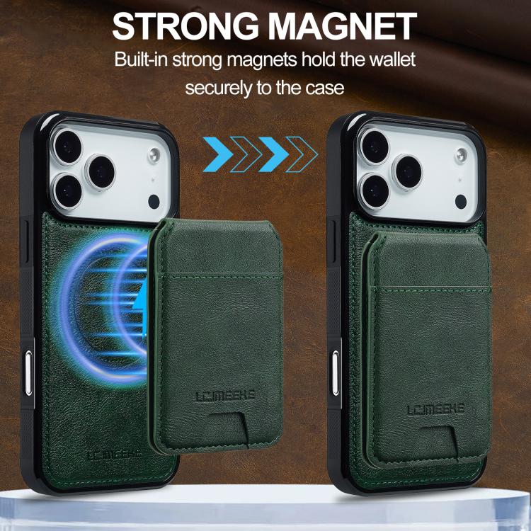 For iPhone 17 Pro LC.IMEEKE L3 Series Detachable RFID Card Bag Magsafe Phone Case