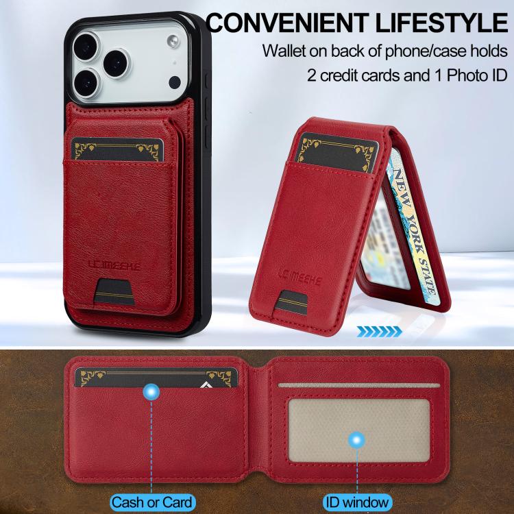 For iPhone 17 Pro LC.IMEEKE L3 Series Detachable RFID Card Bag Magsafe Phone Case