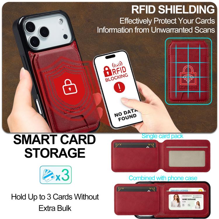 For iPhone 17 Pro LC.IMEEKE L3 Series Detachable RFID Card Bag Magsafe Phone Case