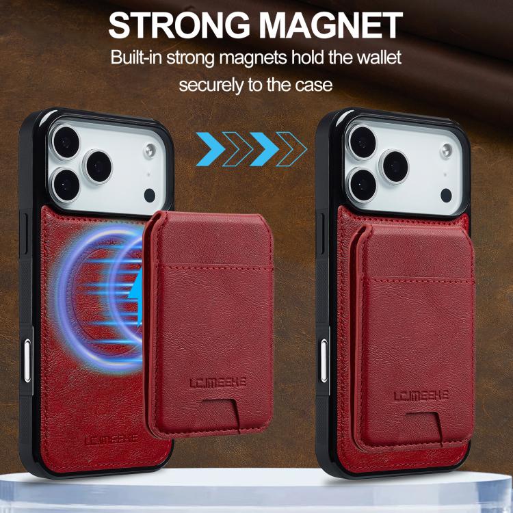 For iPhone 17 Pro LC.IMEEKE L3 Series Detachable RFID Card Bag Magsafe Phone Case