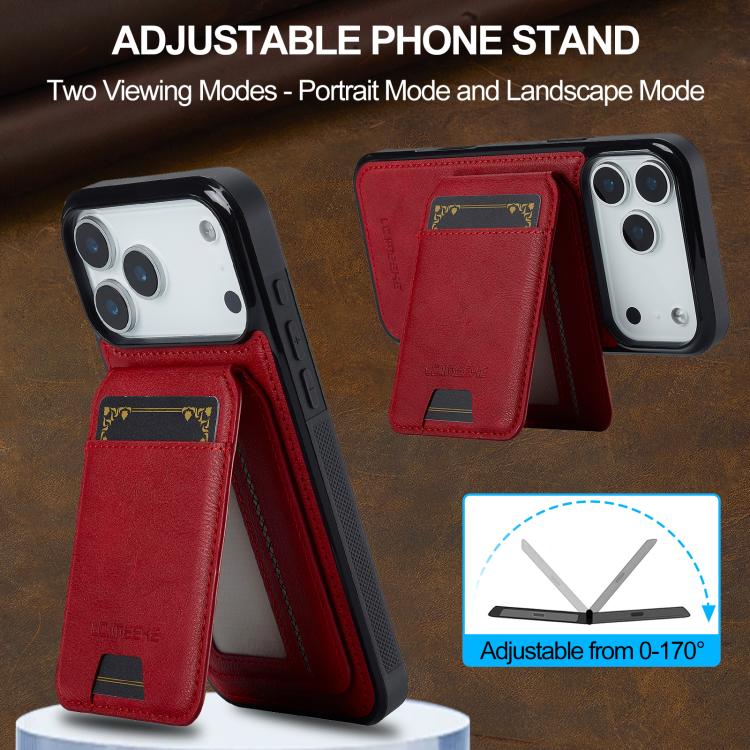 For iPhone 17 Pro LC.IMEEKE L3 Series Detachable RFID Card Bag Magsafe Phone Case