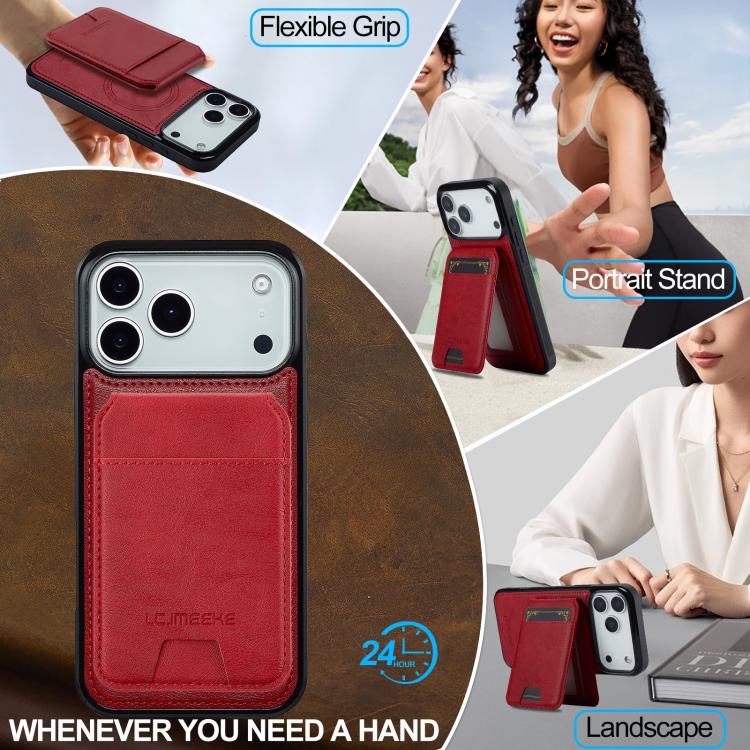 For iPhone 17 Pro LC.IMEEKE L3 Series Detachable RFID Card Bag Magsafe Phone Case