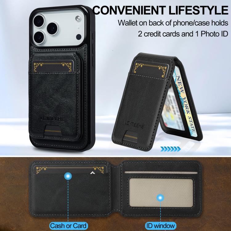For iPhone 17 Pro Max LC.IMEEKE L3 Series Detachable RFID Card Bag Magsafe Phone Case