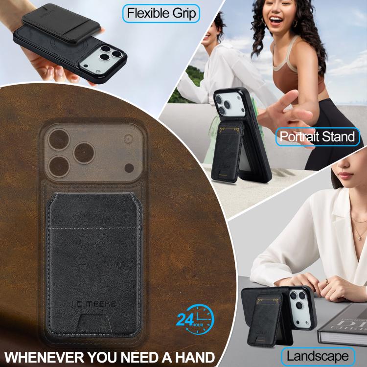 For iPhone 17 Pro Max LC.IMEEKE L3 Series Detachable RFID Card Bag Magsafe Phone Case