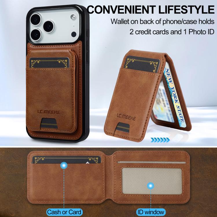 For iPhone 17 Pro Max LC.IMEEKE L3 Series Detachable RFID Card Bag Magsafe Phone Case