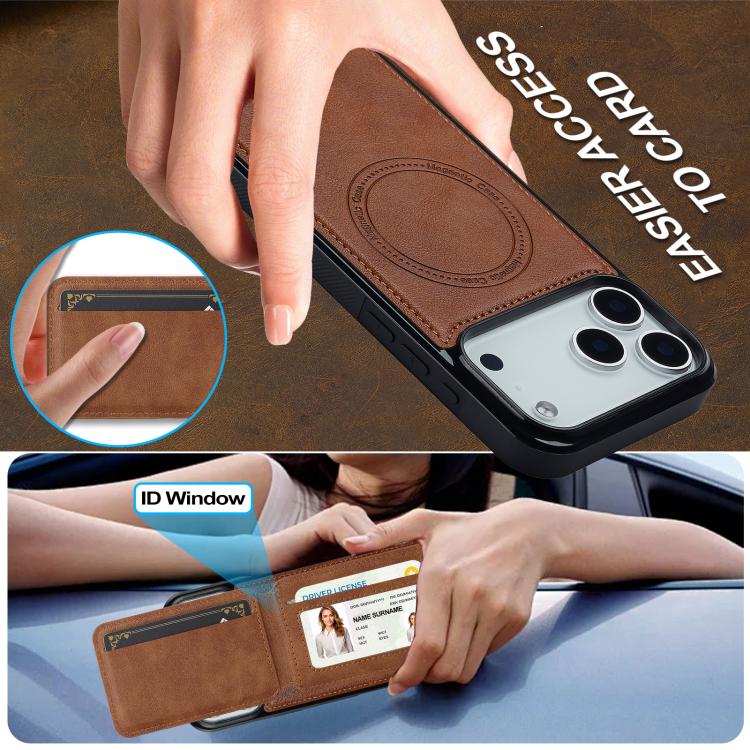 For iPhone 17 Pro Max LC.IMEEKE L3 Series Detachable RFID Card Bag Magsafe Phone Case