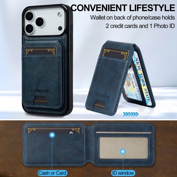 For iPhone 17 Pro Max LC.IMEEKE L3 Series Detachable RFID Card Bag Magsafe Phone Case