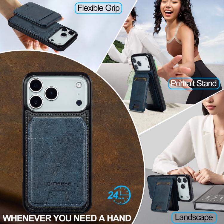 For iPhone 17 Pro Max LC.IMEEKE L3 Series Detachable RFID Card Bag Magsafe Phone Case