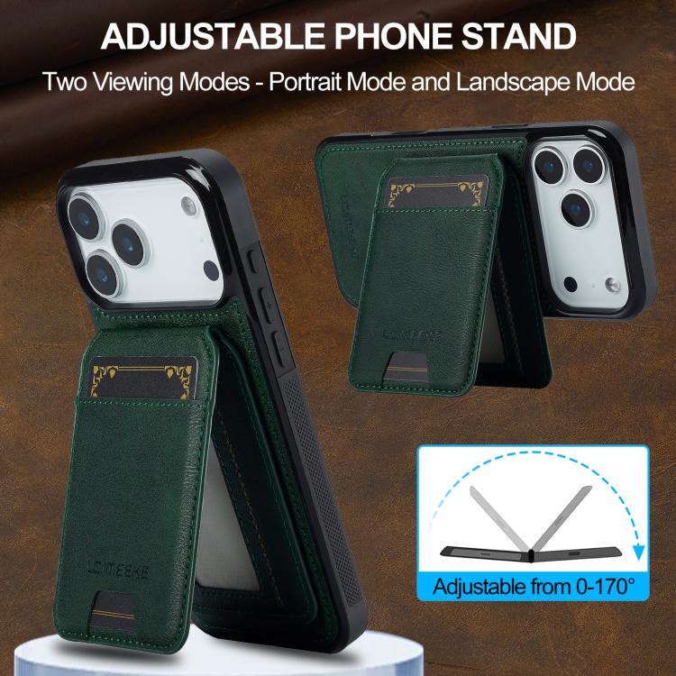 For iPhone 17 Pro Max LC.IMEEKE L3 Series Detachable RFID Card Bag Magsafe Phone Case