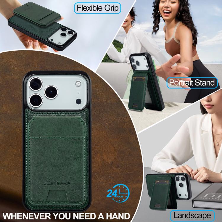 For iPhone 17 Pro Max LC.IMEEKE L3 Series Detachable RFID Card Bag Magsafe Phone Case