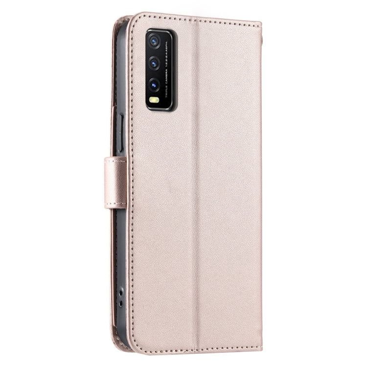 For vivo Y20G / Y12a / iQOO U1x Ring Buckle Rhombic Leather Phone Case