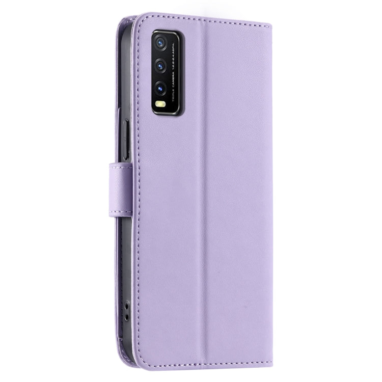 For vivo Y20G / Y12a / iQOO U1x Ring Buckle Rhombic Leather Phone Case