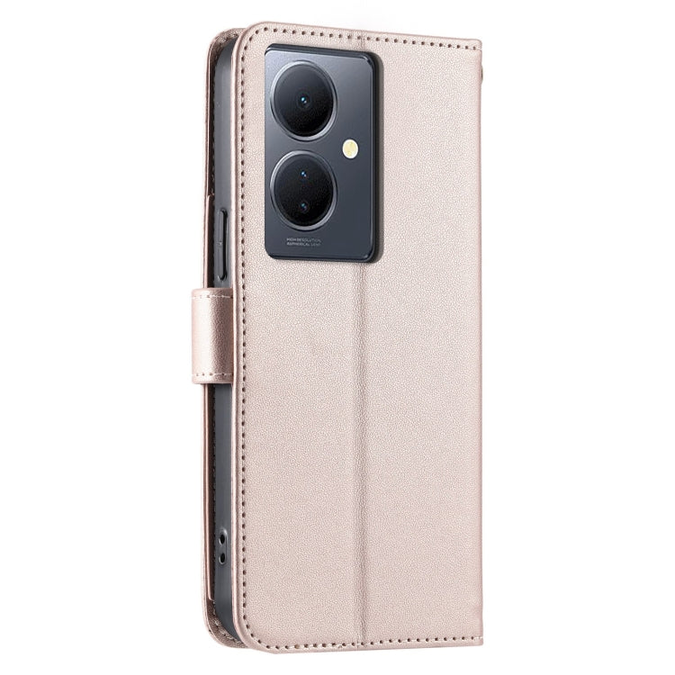 For vivo Y78 5G Global / V29 Lite  Ring Buckle Rhombic Leather Phone Case