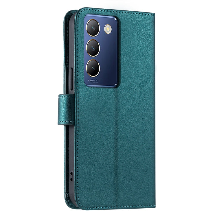 For vivo Y200E 5G Global / Y100 5G IDN Ring Buckle Rhombic Leather Phone Case