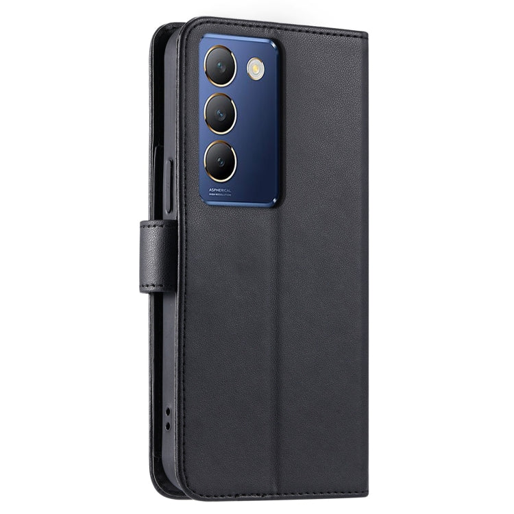 For vivo Y200E 5G Global / Y100 5G IDN Ring Buckle Rhombic Leather Phone Case