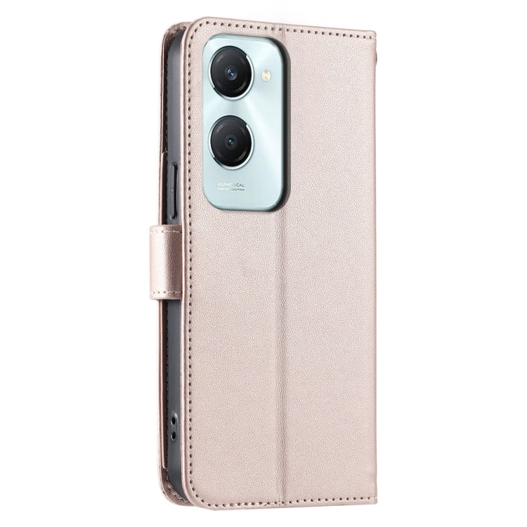For vivo Y18 4G Global / IND / Y03 4G Ring Buckle Rhombic Leather Phone Case