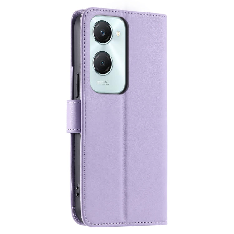 For vivo Y18 4G Global / IND / Y03 4G Ring Buckle Rhombic Leather Phone Case