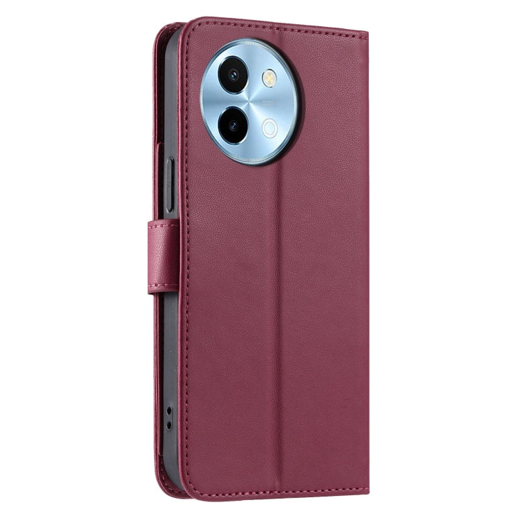 For vivo Y38 / T3x 5G Ring Buckle Rhombic Leather Phone Case