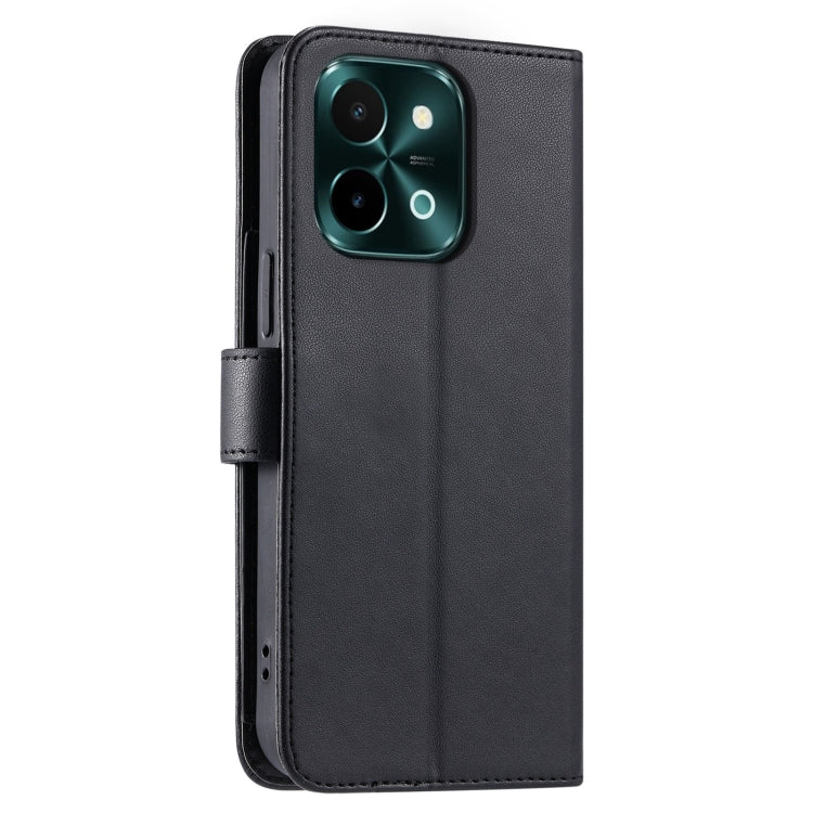 For vivo Y28 4G Global Ring Buckle Rhombic Leather Phone Case