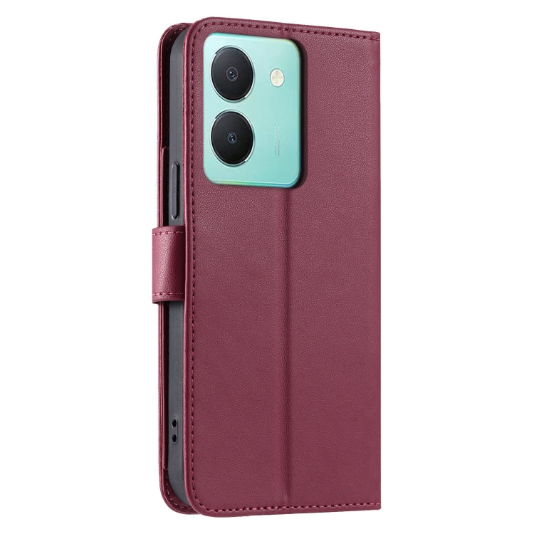 For vivo Y36 4G / 5G / Y27 5G Ring Buckle Rhombic Leather Phone Case