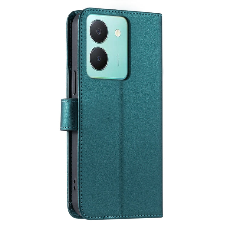 For vivo Y36 4G / 5G / Y27 5G Ring Buckle Rhombic Leather Phone Case