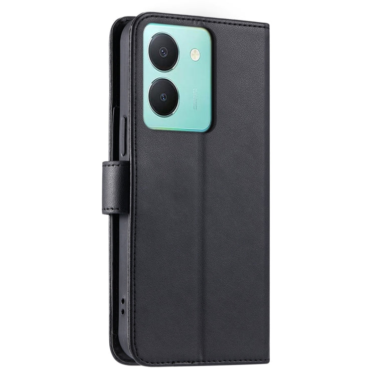 For vivo Y36 4G / 5G / Y27 5G Ring Buckle Rhombic Leather Phone Case