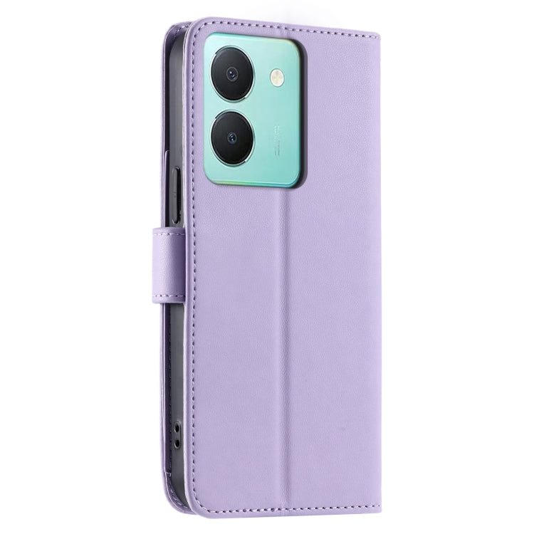 For vivo Y36 4G / 5G / Y27 5G Ring Buckle Rhombic Leather Phone Case