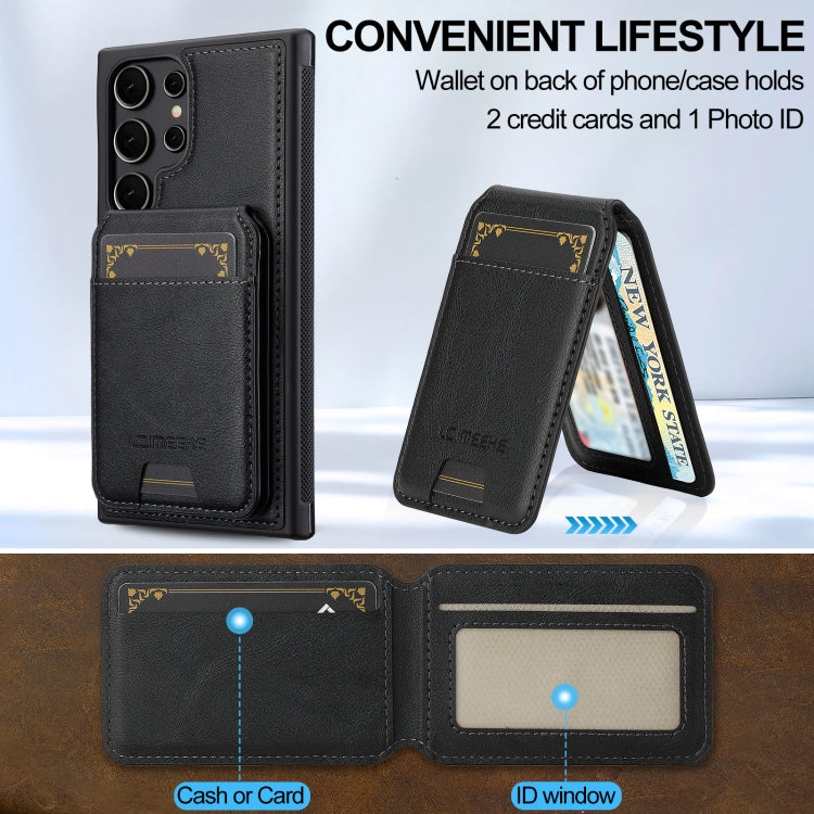 For Samsung Galaxy S24 Ultra 5G LC.IMEEKE L3 Series Detachable RFID Card Bag Magsafe Phone Case