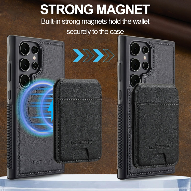 For Samsung Galaxy S24 Ultra 5G LC.IMEEKE L3 Series Detachable RFID Card Bag Magsafe Phone Case