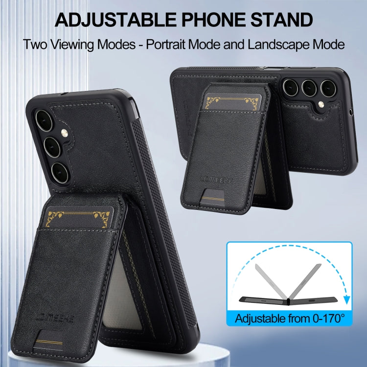 For Samsung Galaxy S24 FE 5G LC.IMEEKE L3 Series Detachable RFID Card Bag Magsafe Phone Case