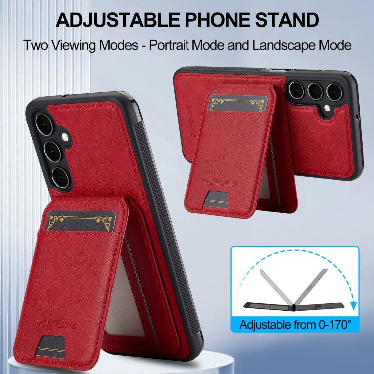 For Samsung Galaxy S24 FE 5G LC.IMEEKE L3 Series Detachable RFID Card Bag Magsafe Phone Case