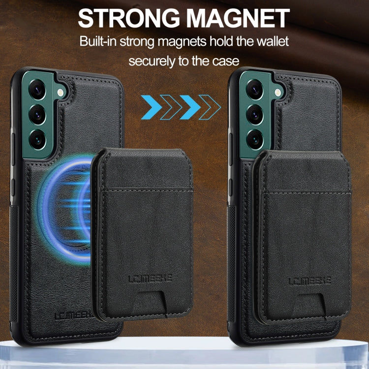For Samsung Galaxy S21 5G LC.IMEEKE L3 Series Detachable RFID Card Bag Magsafe Phone Case